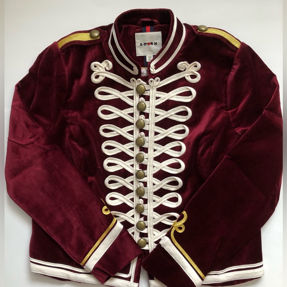NWOT Boden Women Velvet Military Jacket - Picture 8 of 14
